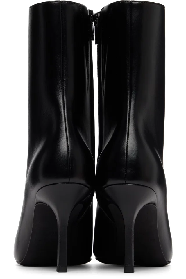 Alexander Wang Black Ferrara Zip Leather Boots, photo 2 of 5 from SSENSE