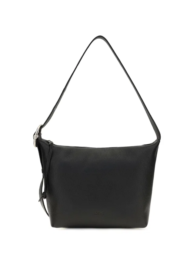 Loewe Hobo Bag — Black Calf Leather in Black Calfskin from HEWI