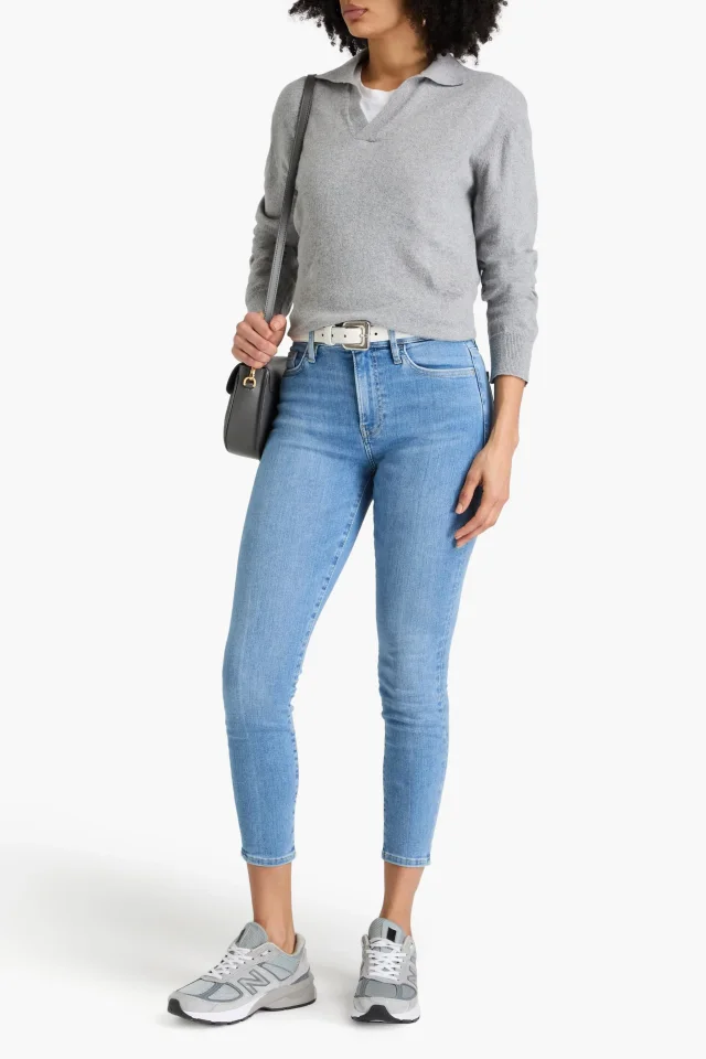 Frame Le High Skinny Faded High-Rise Jeans in Light denim, photo 2 of 4 from THE OUTNET