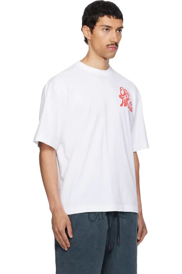 Off-White White Grass Ink Skate T-shirt, photo 2 of 2 from SSENSE