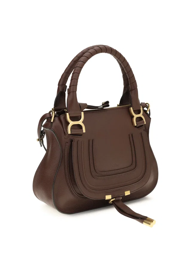 Chloé Marcie Shoulder Bag — Brown Calf Leather in Brown Calfskin from HEWI