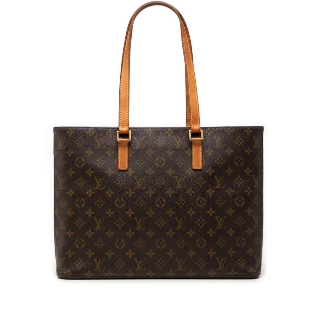 Brown Louis Vuitton Monogram Luco Tote Bag in Brown Coated canvas from Designer Revival