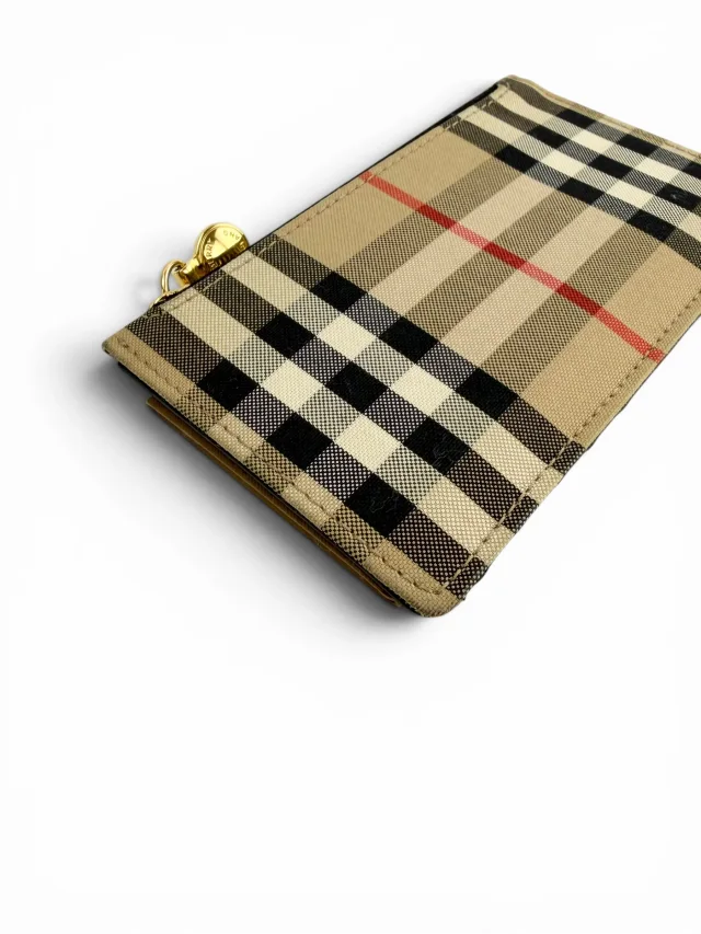 Burberry Check & Black Leather Cardholder in Black Leather from Season 2 Consign, photo 2 of 4