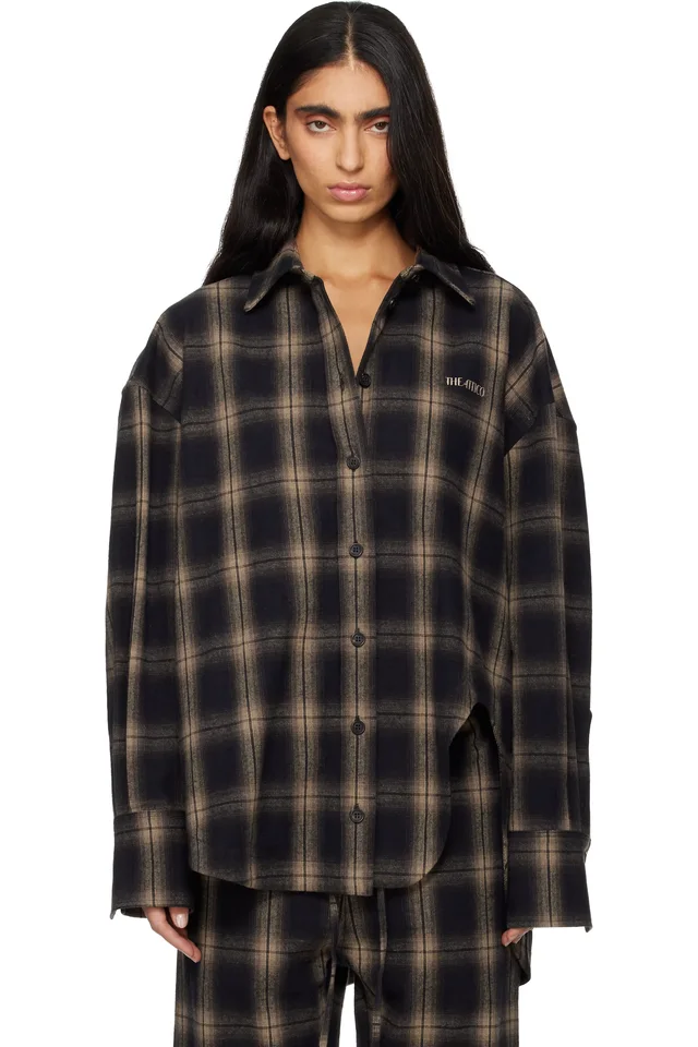 The Attico Brown Diana Shirt, image 1 of 1 from SSENSE