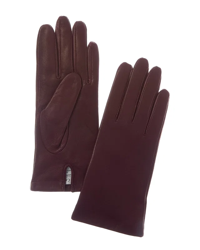 Sofia Cashmere sofiacashmere Classic Cashmere-Lined Nappa Leather Gloves, image 1 of 1 from Rue La La