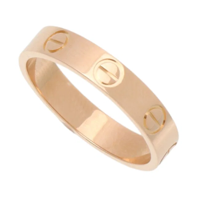 Cartier 18K Love Ring #49 Pink Gold in Pink from VINTAGE QOO TOKYO