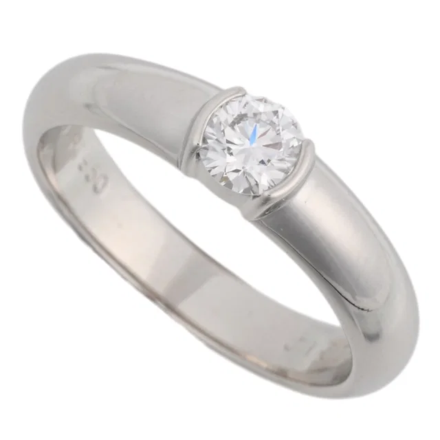 Tiffany & Co. PT950 Dots Solitaire Ring #49.5 Silver in Silver from VINTAGE QOO TOKYO