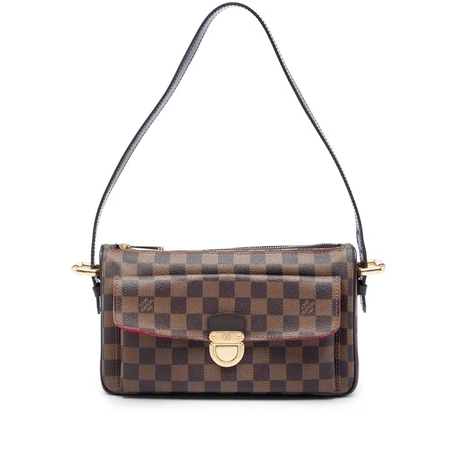 Brown Louis Vuitton Damier Ebene Ravello GM Satchel in Brown Canvas from Designer Revival