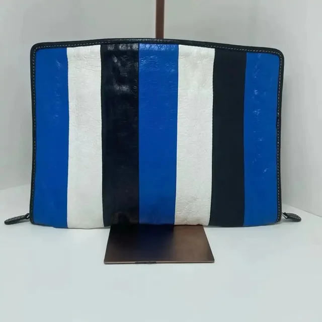 Balenciaga Bazar Multi-Color Cowhide Leather Clutch in white Leather from Grailed