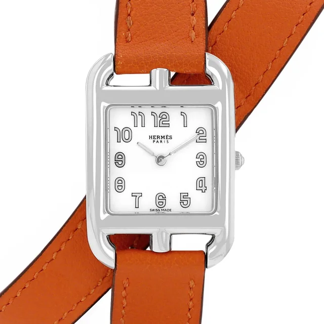 Cape Cod watch, small model, in steel. Ref: Hermès - CC1.210a. Circa 2020 in Leather from Collector Square