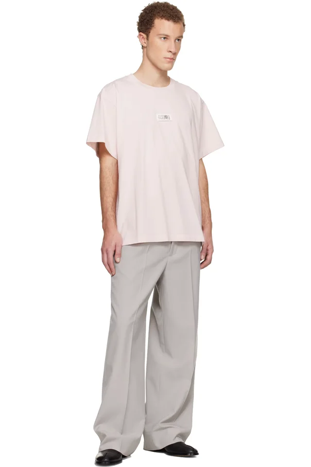 MM6 Maison Margiela Pink Numeric Cotton T-shirt, photo 4 of 4 from SSENSE