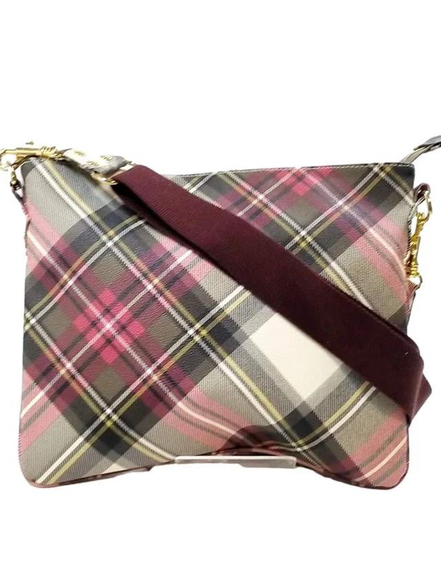 Vivienne Westwood Tartan Plaid Pvc Crossbody Bag in pink|red from Poshmark
