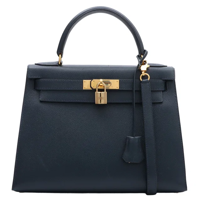 Hermès 1994 Kelly 28 Bleu Indigo in Blue from VINTAGE QOO TOKYO