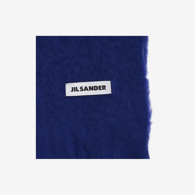 Jil Sander Mohair-Blend Scarf — Navy Scarfs in Navy Wool from HEWI