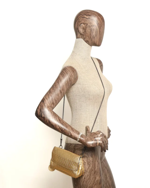 Bottega Veneta Metallic Intrecciomirage Chain Flap Bag in Leather from A Retro Tale, photo 7 of 7