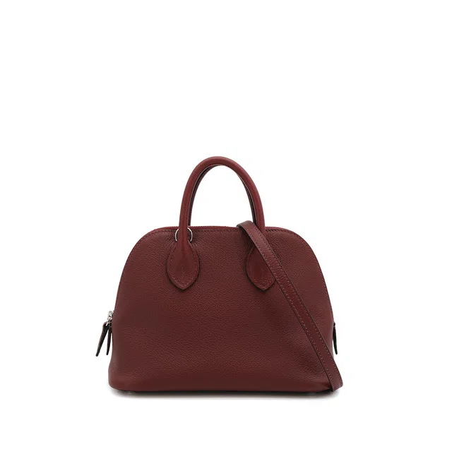 Hermès Bolide 1923 Mini Hand Shoulder Bag 2024 W Rouge H Evercolor Palladium Hardware in Burgundy from Luxury Promise