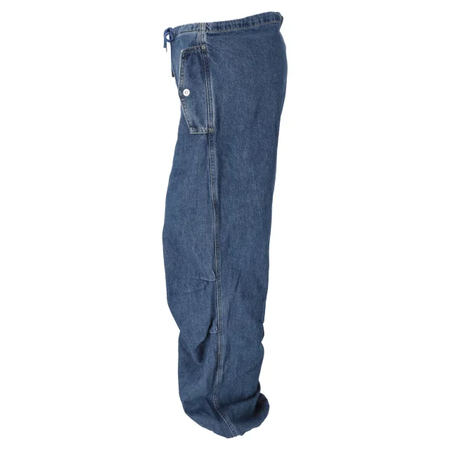 Dion Lee Parachute Wide-leg Jeans in Light Blue Cotton in blue, photo 2 of 6 from ShopSimon