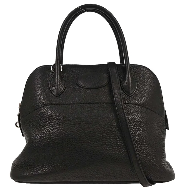Hermès Black Taurillon Clemence Bolide 31 2way Shoulder Handbag in Black Clemence leather from AMORE Vintage Tokyo
