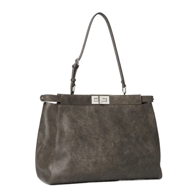 Fendi My Peekaboo Large Black vintage-effect leather bag, photo 3 of 7 from SENSER