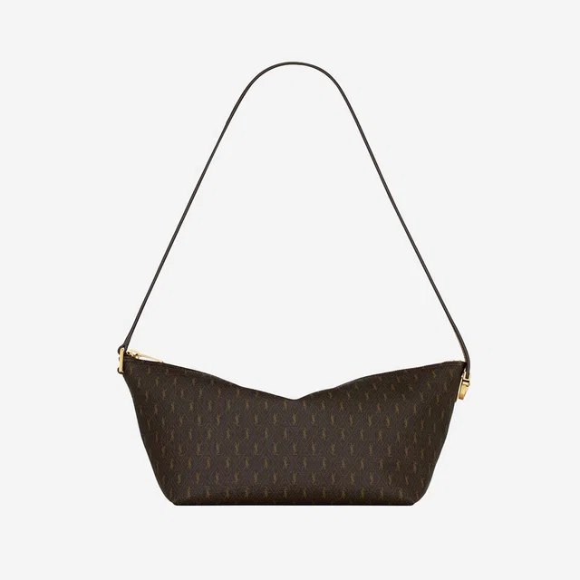Saint Laurent Le Monogramme Shoulder Bag — Brown Polyurethane in Brown Leather from HEWI