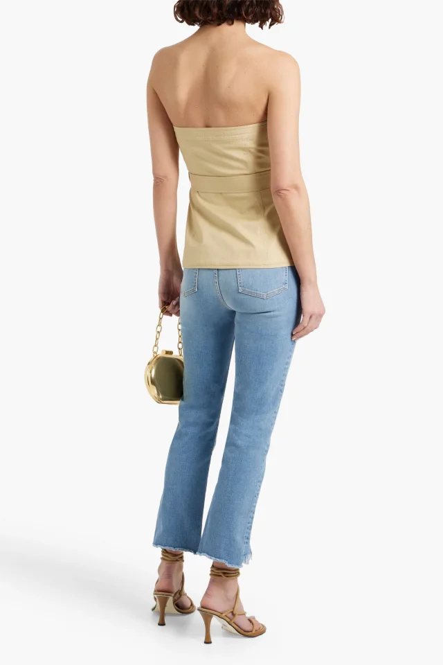 Simkhai River High-Rise Frayed Straight-Leg Jeans in Light denim, photo 3 of 4 from THE OUTNET