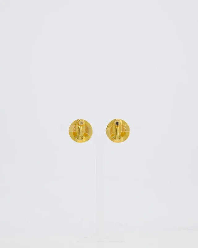 Chanel Coco Mark Vintage CC Textured Clip-On Earrings from Sellier, photo 4 of 6