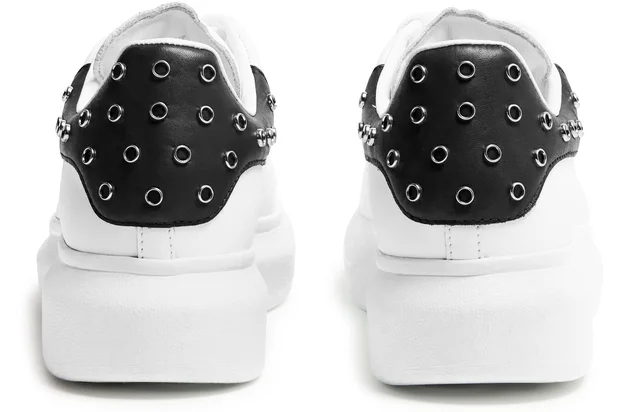 MCQUEEN Oversized rubber sneakers in White Calf leather, photo 4 of 8 from 24S (US)