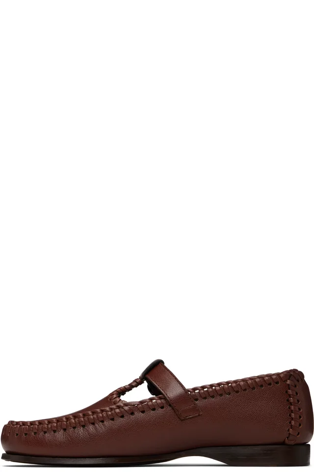 HEREU Brown Alcover Supple Shiny Loafers, photo 3 of 5 from SSENSE