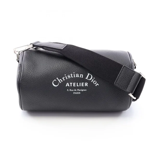 Dior Homme Shoulder Bag Atelier Roller Black Leather in Black Leather from The Reluxe