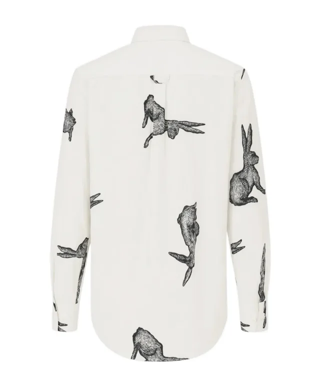 Paul Smith white Rabbit-print shirt, photo 2 of 6 from SENSER