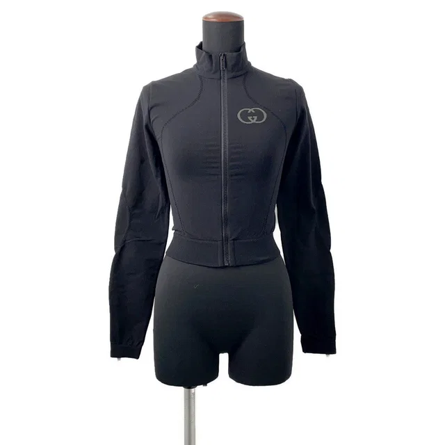 Gucci Seamless Jersey Zip Jacket Size S Black716747 Nylon90% Polyurethane10% from GALLERY RARE