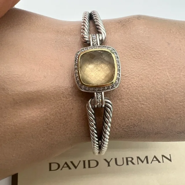 David Yurman Albion Champagne Citrine & Diamonds Silver& 18k Bracelet in gold|silver|gray from Poshmark