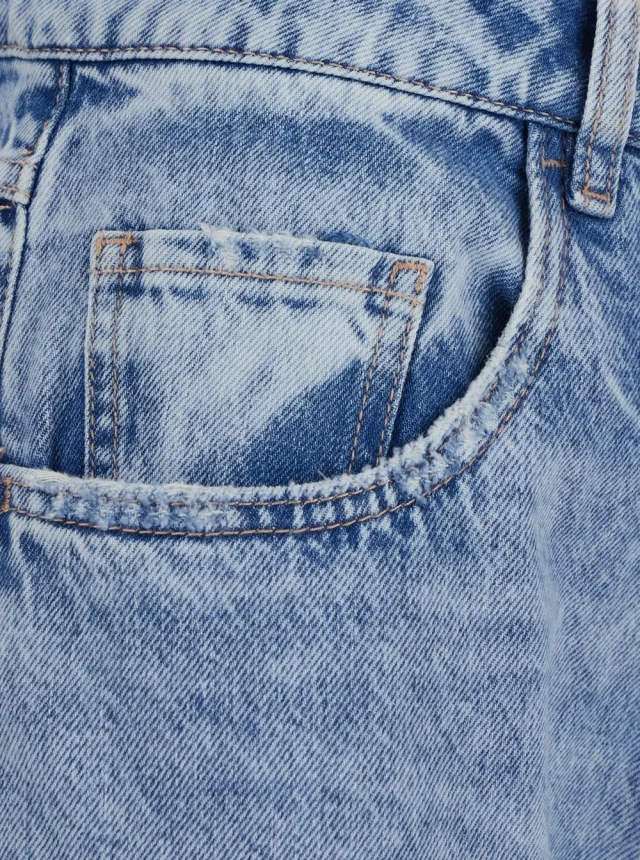 ICON DENIM Jeans 'WOMAN JEANS' with five pockets in Blue Organic Cotton for Women in Blue 100% Organic Cotton, photo 5 of 6 from Gaudenzi Boutique
