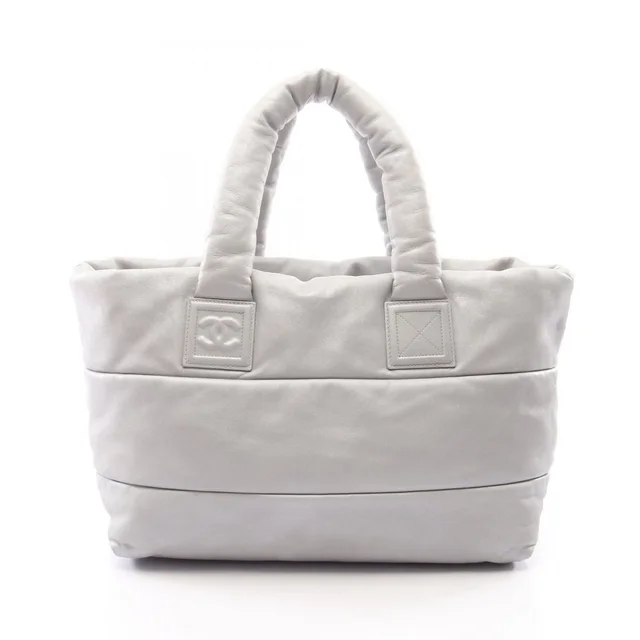 Chanel Tote Bag Coco Cocoon GM Reversible Silver Leather GM in Silver Leather from The Reluxe