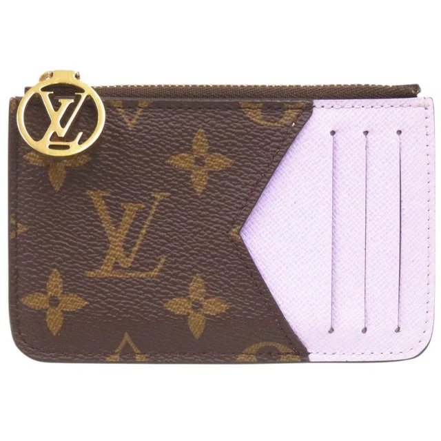 Louis Vuitton Card Holder Romy Monogram Lilac Case in Purple Coated canvas from The Reluxe