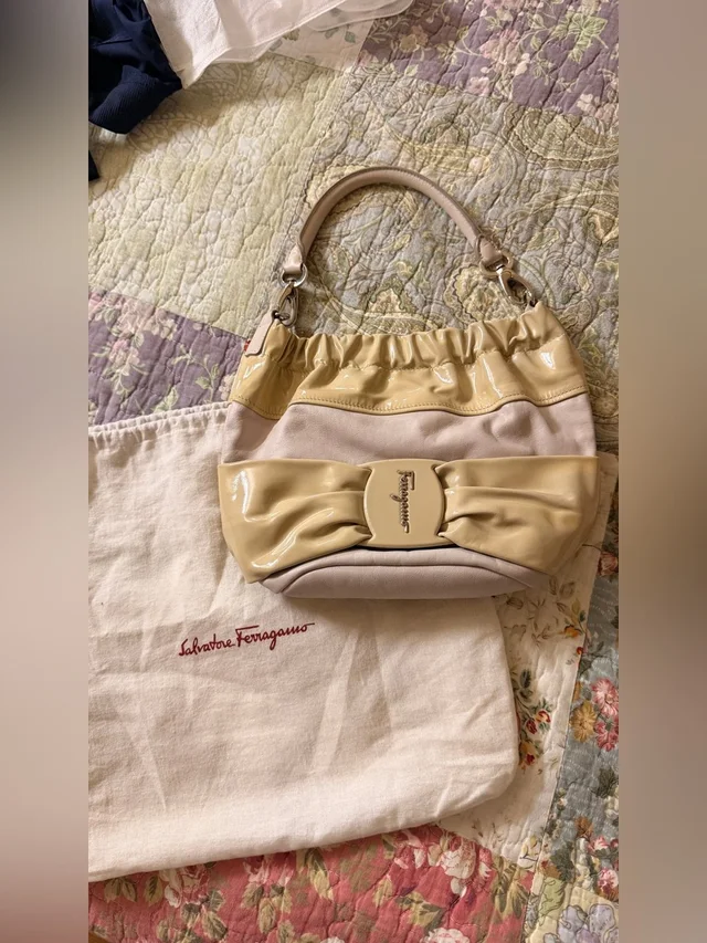Ferragamo Shoulder Bag / Coa / Original Dust Bag in brown|neutral Patent leather from Poshmark