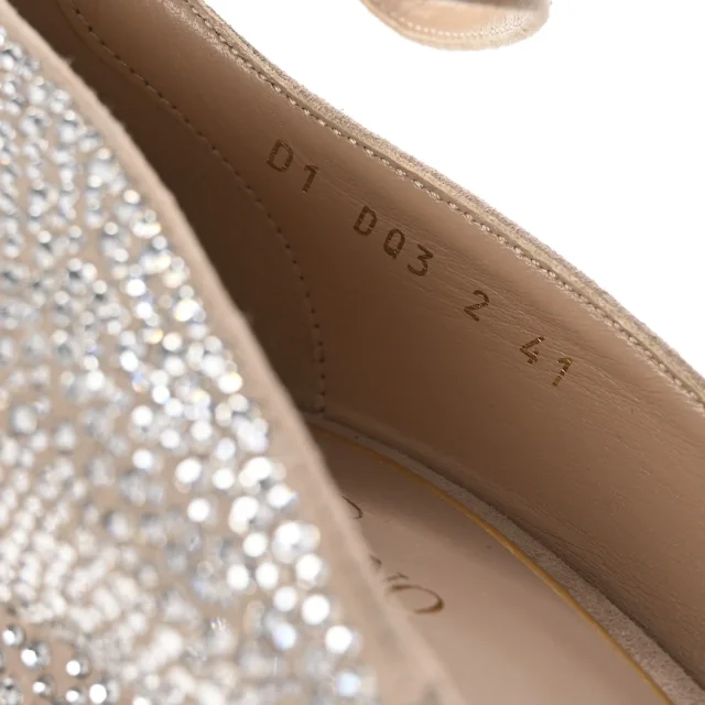 Valentino Garavani Crystal Suede Tan-Go 55/155mm Platform Pumps 41 Rose Cannelle in Brown Suede from FASHIONPHILE, photo 9 of 9