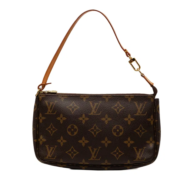 Brown Louis Vuitton Monogram Pochette Accessoires Shoulder Bag in Brown Coated canvas from Designer Revival