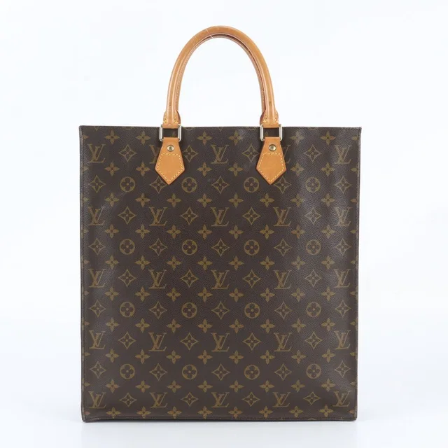 Louis Vuitton Monogram Sac Plat Leather Tote Bag Shoulder Business in Leather from The Reluxe