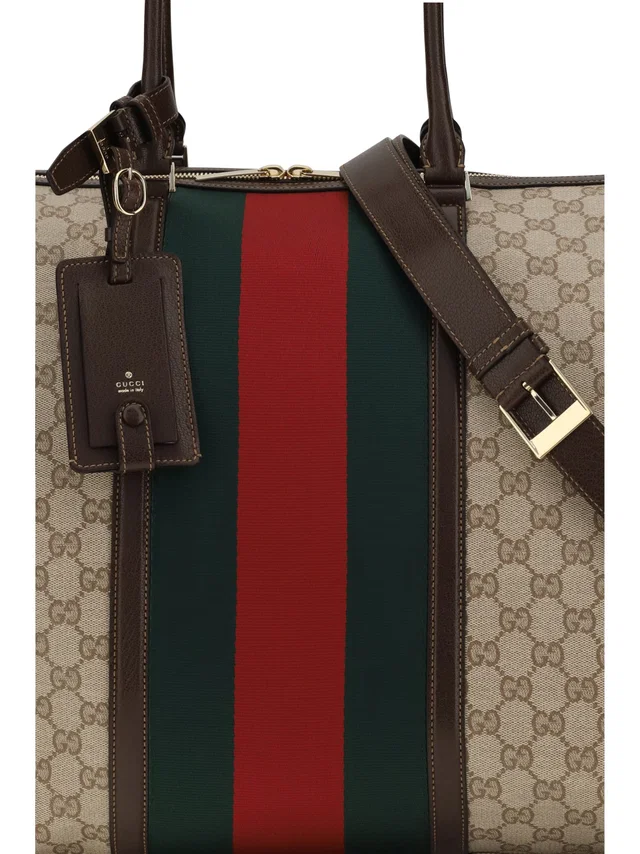 Gucci Shoulder Bag — Brown Fabric in Brown Canvas from HEWI