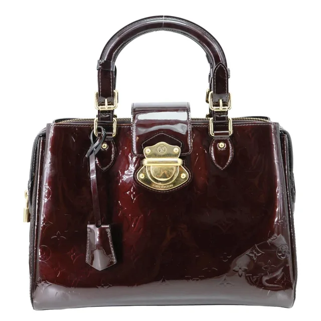 Louis Vuitton Melrose Avenue Monogram Vernis Leather Satchel Bag Amarante in Leather from Dallas Designer Handbags