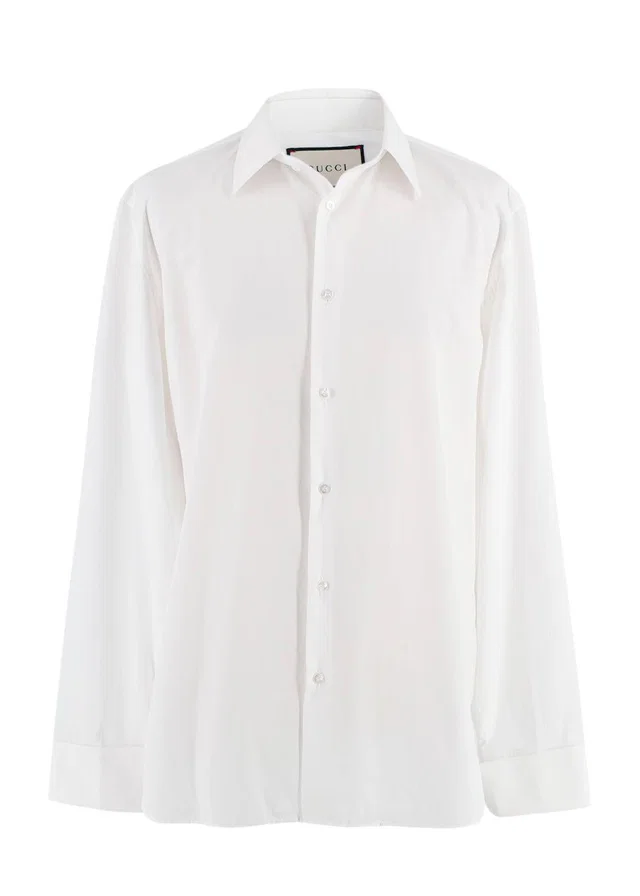 Gucci White Poplin Shirt in White from HEWI