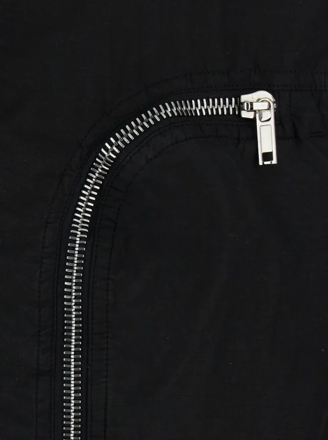 Drkshdw Black Bomber Jacket with bomber collar and zip pockets on the front in cotton for men in Black 100% Cotton, photo 5 of 6 from Gaudenzi Boutique