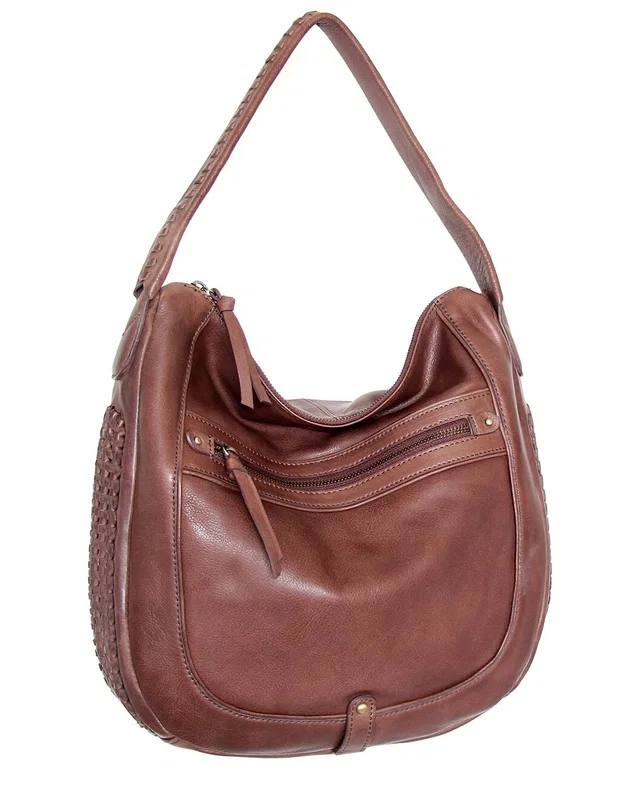 Nino Bossi Elina Hand-Dyed Vintage Leather Hobo Bag, image 1 of 1 from Rue La La