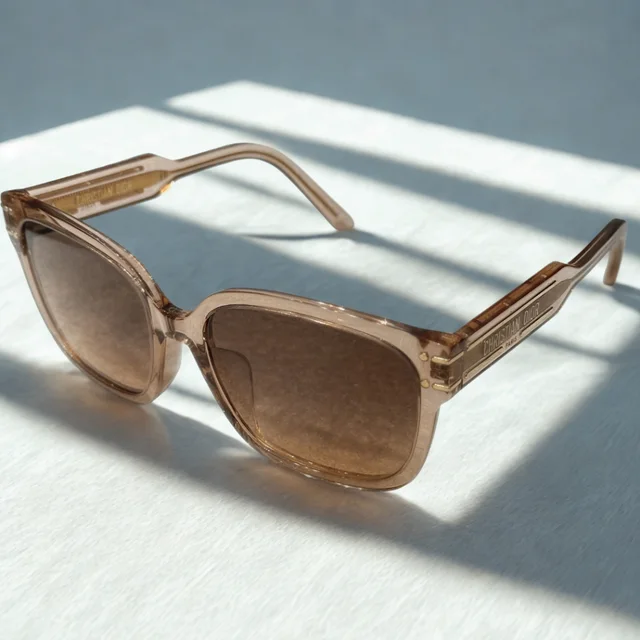 Dior Light Brown Frame Sunglasses in Brown from Revivre Luxury Consignment