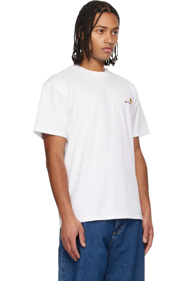 Carhartt Work In Progress White S/S American Script T-shirt, photo 2 of 4 from SSENSE