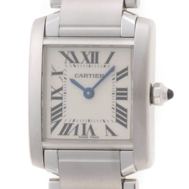 Cartier Tank Francaise SM Watch Steel Silver Dial Quartz in Silver from The Reluxe