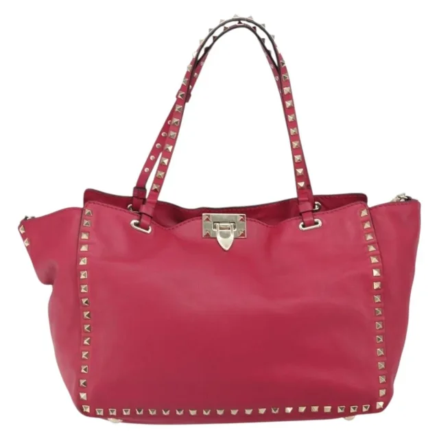 Valentino Garavani Rockstud Tote Soft Leather Pink Bag in Pink Leather from HEWI, photo 24 of 24