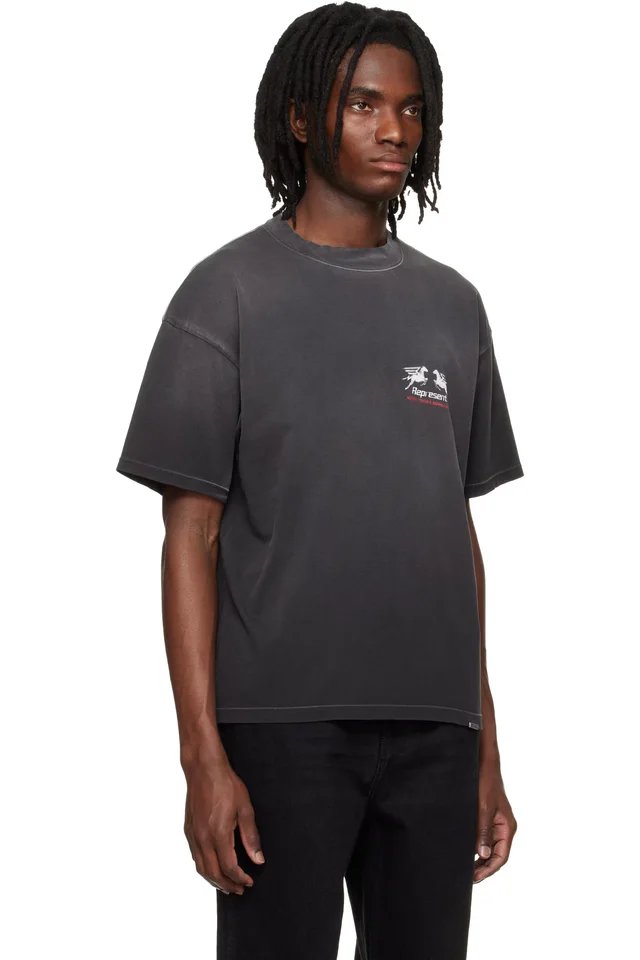 Represent Black 24 Hour Service T-shirt, photo 2 of 4 from SSENSE