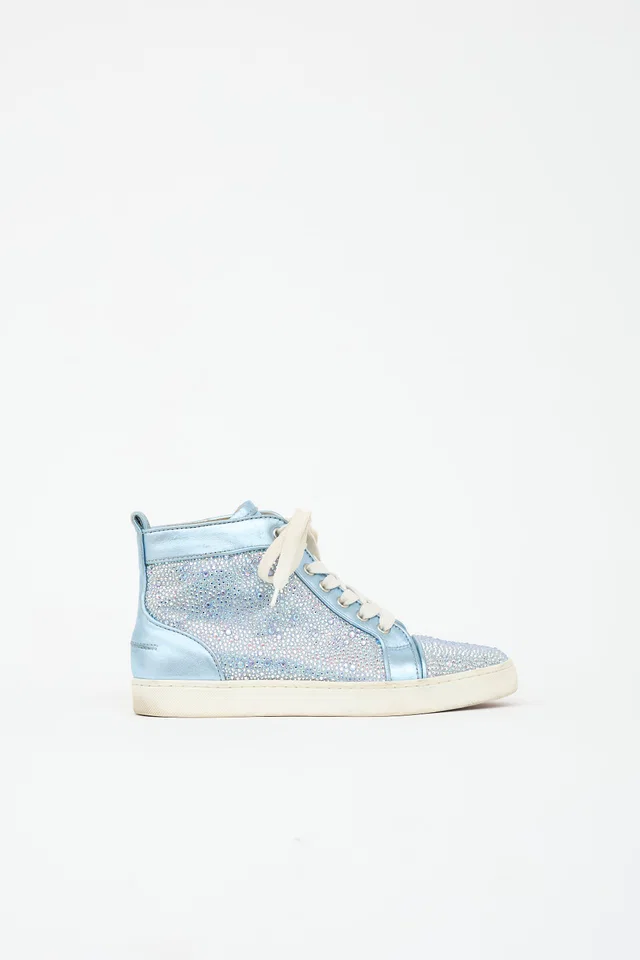 Christian Louboutin Leather Crystal Louis Orlato Sneaker in Leather from VSP Consignment